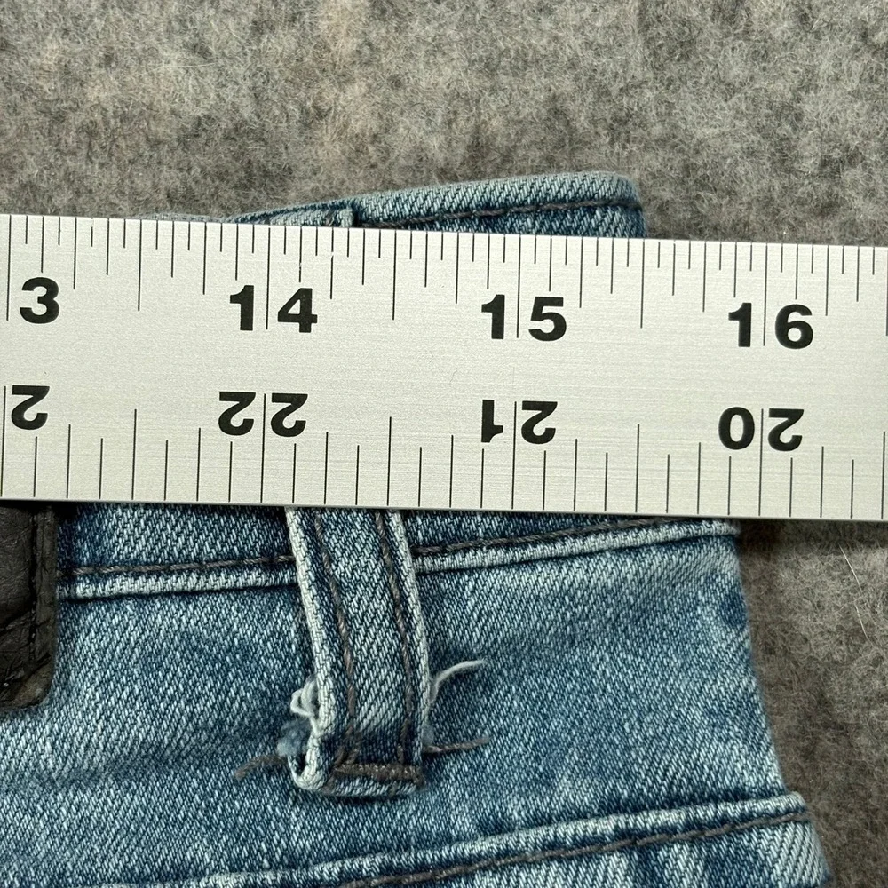 Versace V1969 Abbigliamento Sportivo Shorts Mens 30 Blue‎ Denim Moto Acid Wash